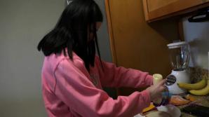 You tour the island with Violet.